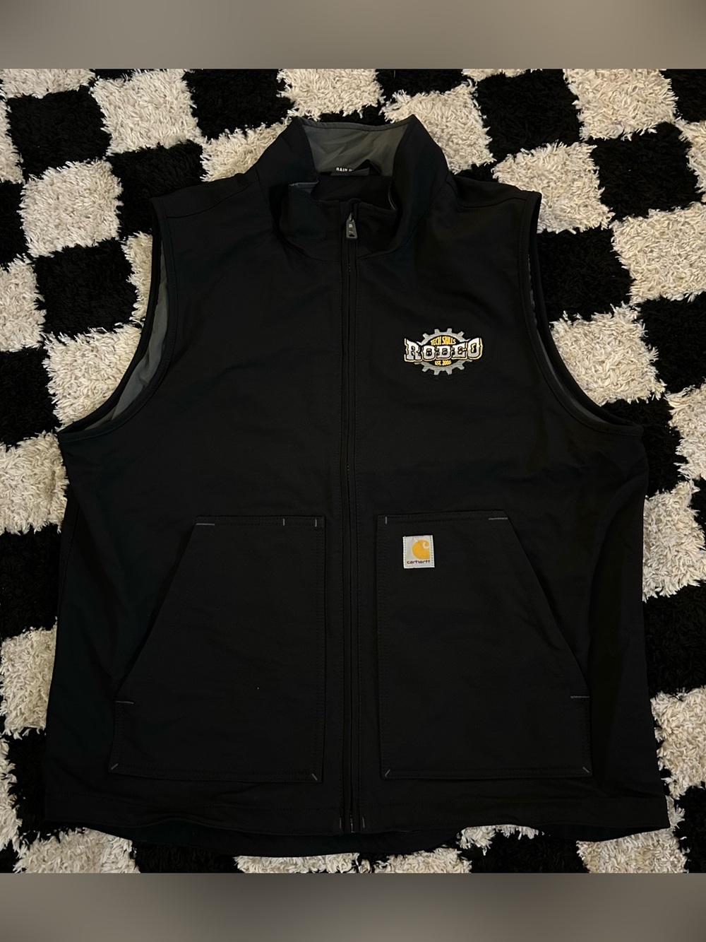 Carhartt Super Dux L Relaxed Fit Softshell Vest Rodeo Judge Patch Black OV5535-M
